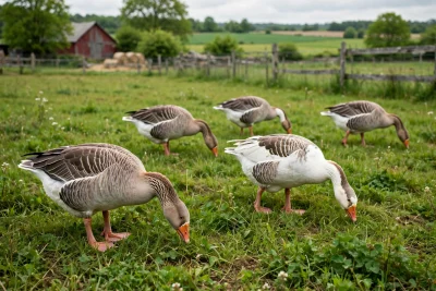 A single Toulouse Geese in Cary