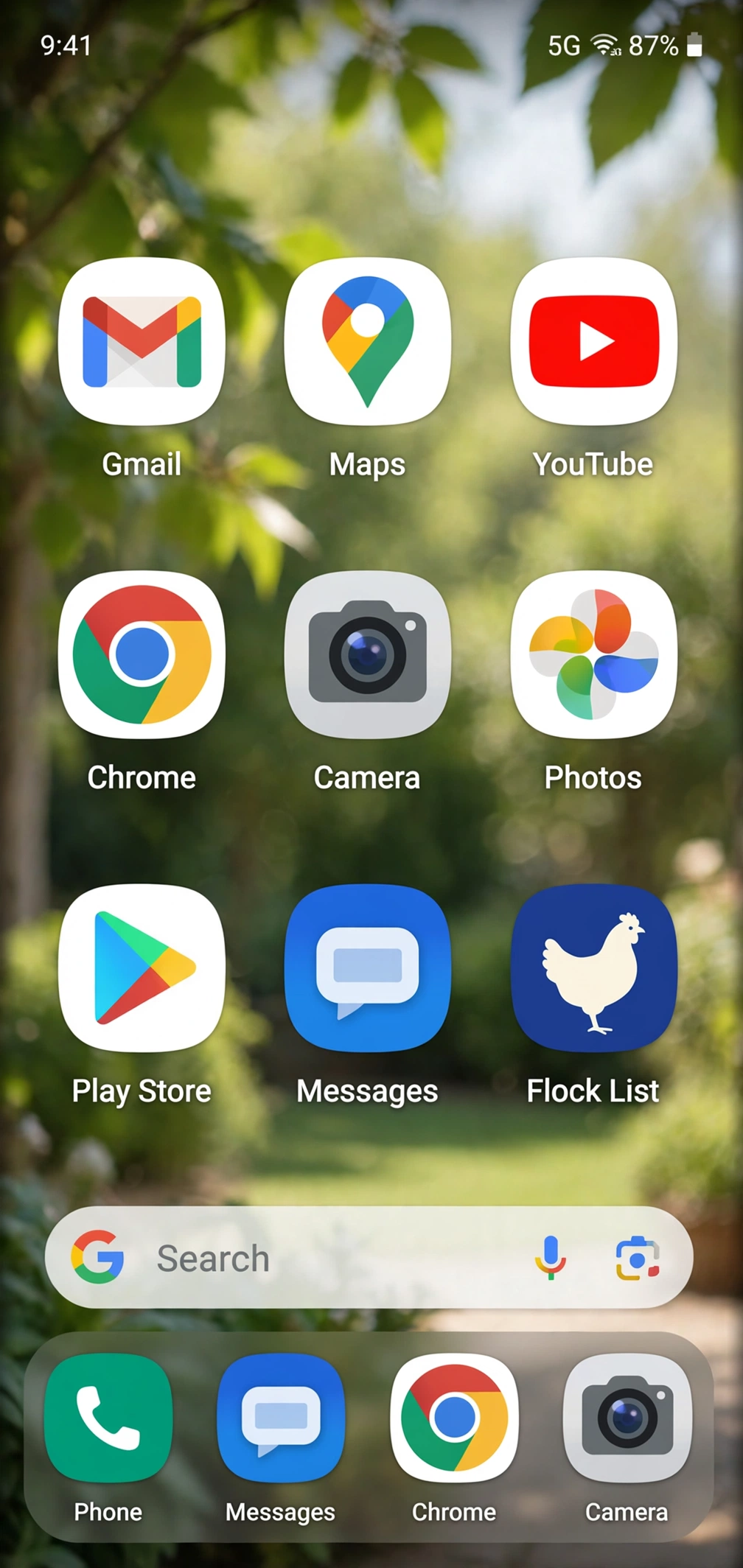 Tap the icon to open Flock List like an app.