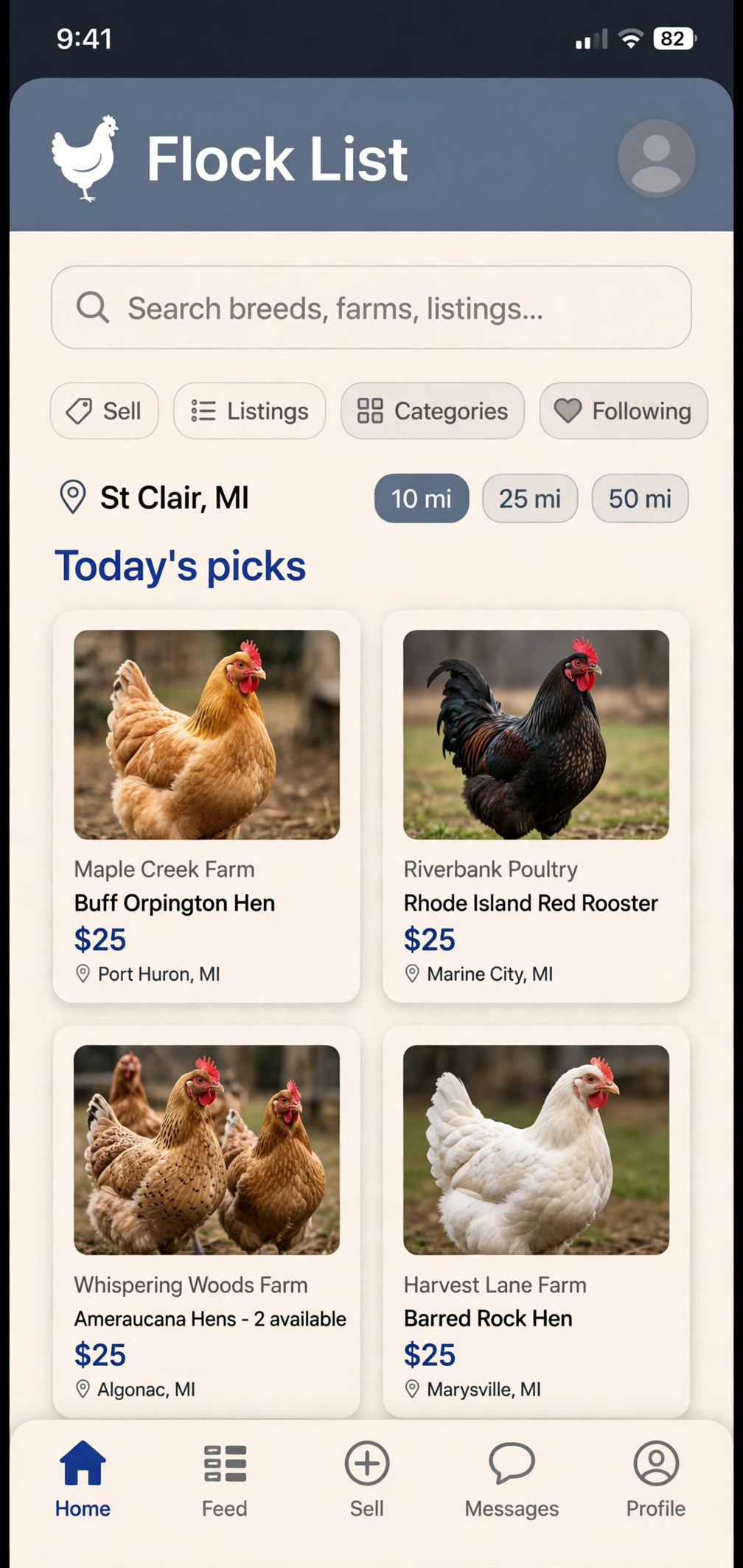 Opened from its own icon — no browser bar, just Flock List.